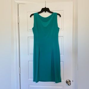 Teal ruched dress, Size 10